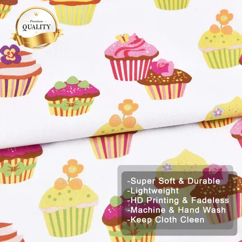 Miniatura 4 de Claswcalor Paquete de 2 delantales 100% algodón para padres e hijos, diseño de cupcakes, delantal de cocina ajustable para mujeres y niños, hijas