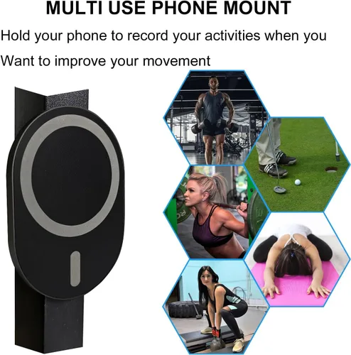 Miniatura 4 de Soporte magnético para teléfono para carrito de golf, compatible con iPhone 12, 13, 14, 15 / Plus/Pro, teléfono inteligente con funda Magsafe (negro)