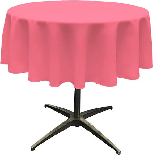 Miniatura 143 de LA Linen - Mantel redondo lavable de popelina de poliéster, resistente a manchas y arrugas, 51", mantel de tela para comedor, cocina, fiesta, Negro