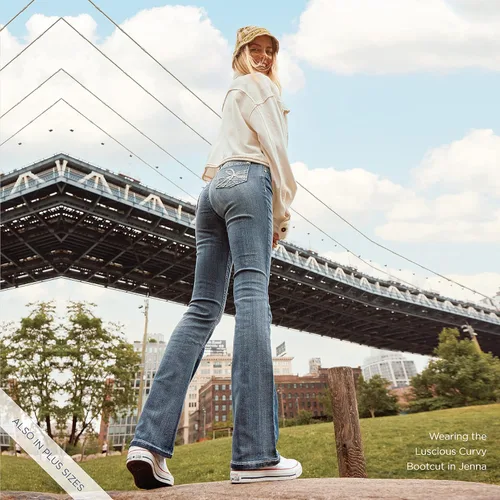 Miniatura 9 de WallFlower Jeans elásticos Insta Stretch Juniors con corte de bota y curvas para mujer (estándar y extragrande)