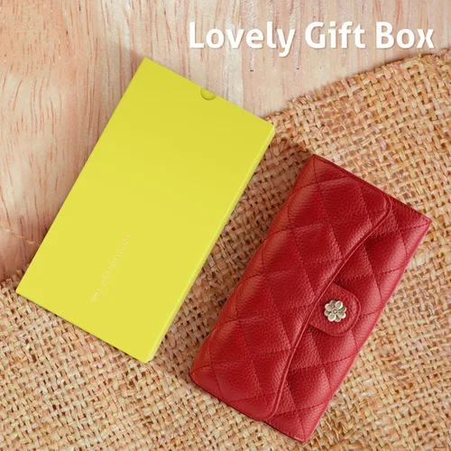 Miniatura 6 de XINNSTAR Cartera para mujer con bloqueo RFID de gran capacidad, cartera larga para mujer con bolsillo de muñeca, con ventana para tarjeta