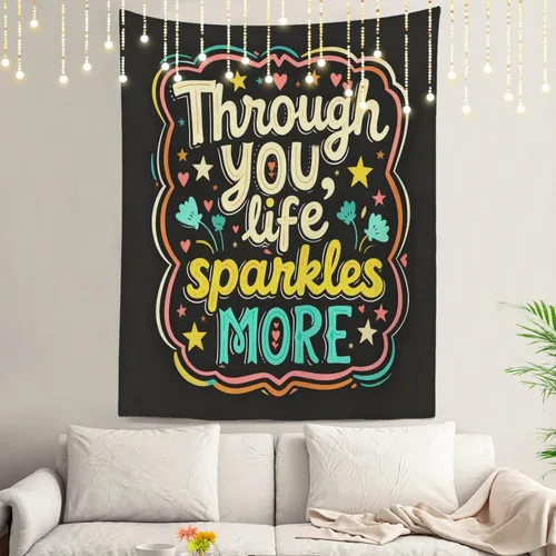 Miniatura 82 de Shrahala Tapiz de pared cristiano con palabras blancas, palabras de Navidad, escuela, Jesús, Biblia, adoración de la Biblia, tapiz grande
