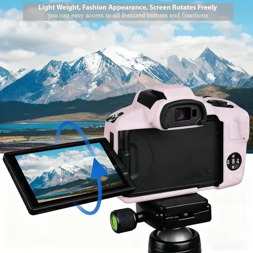 Miniatura 5 de Funda para cámara Canon EOS R50, funda protectora de silicona suave, antiarañazos, funda ajustada delgada con accesorios de protector de pantalla