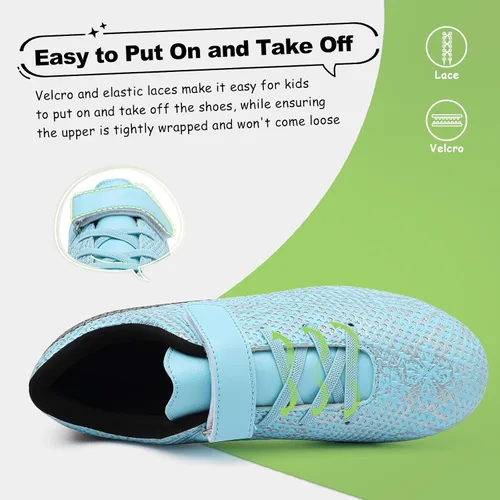 Miniatura 4 de Tacos de fútbol para niños y niñas, zapatos de fútbol de césped para jóvenes, zapatos de fútbol AG