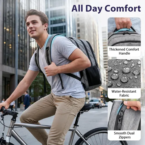 Miniatura 7 de MATEIN - Mochila para laptop de gran capacidad para mujeres, mochila de viaje aprobada por TSA con correa para equipaje y puerto USB, mochila