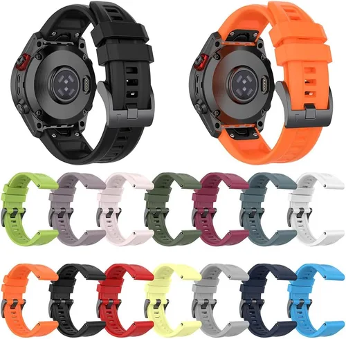 Miniatura 9 de REYDA Correa de silicona compatible con Garmin Fenix 7S/7S Pro/6S/6S Pro/5S/5S Plus, 0.787 pulgadas, ajuste rápido, suave, flexible, pulsera