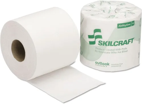 8540016308728, SKILCRAFT - Papel higiénico, seguro para sépticos, 1 capa, blanco, 4.0 in x 3.7 in, 1.000/rollo, 96 rollos/caja