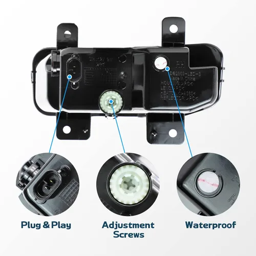 Miniatura 5 de Luz antiniebla LED compatible con Dodge Ram 2500 3500 2019 2020 2021 2022, montaje de luces antiniebla de parachoques delantero con soporte