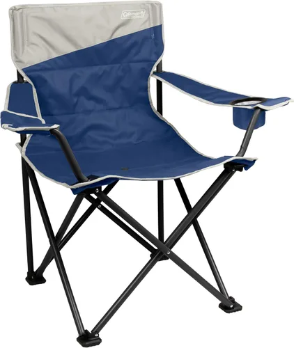 Coleman Big-N-Tall Camping Chair with Cup Holder & Side Pocket, Water-Resistant XL Outdoor Seat Supports up to 600 lbs, Great for Camping, Azul
