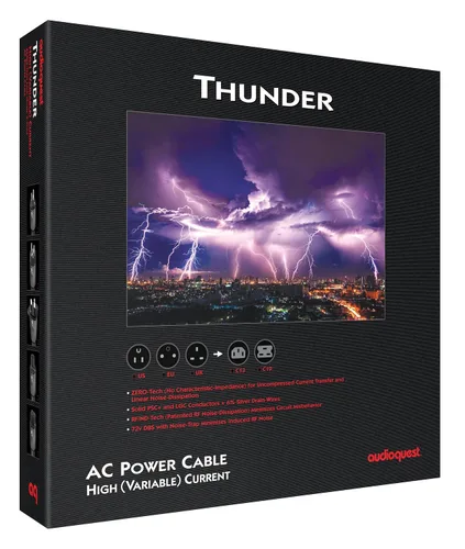 Miniatura 2 de AudioQuest Cable de alimentación Thunder de alta corriente de 15 amperios de 3.3 ft