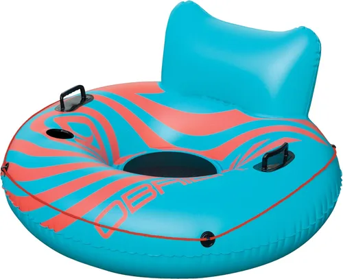O'Brien Easy Rider - Flotador de piscina con asas para una sola persona, para río, lago, color azul