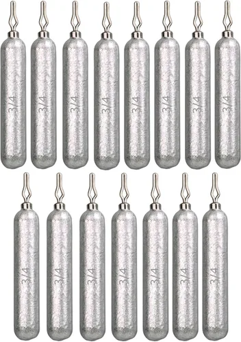 Miniatura 8 de Reaction Tackle Pesos de tiro de caída - Plomos para pesca de tiro de caída de agua salada y agua dulce - Forma de lápiz delgado - Plomos de pesca