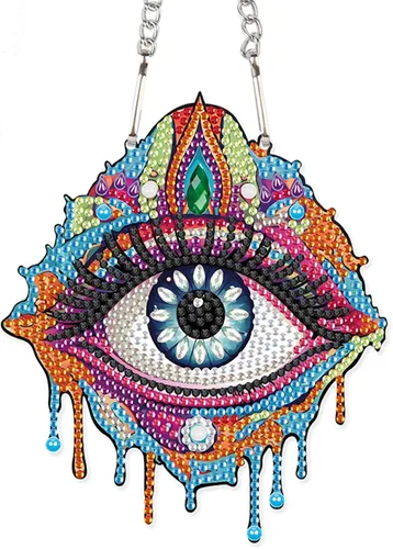 AiYuanzsh Kits de Colgantes de Pintura de Arte con Diamantes, Kits de Pintura de Diamantes 5D para Colgar, Kit de Colgante de Ventana de Cristal de