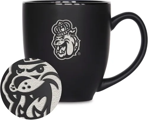 Miniatura 43 de Rico Industries - Taza de cerámica mate negra con grabado láser estándar de 15oz para NCAA (escuelas T & U) - Para bebidas calientes o frías