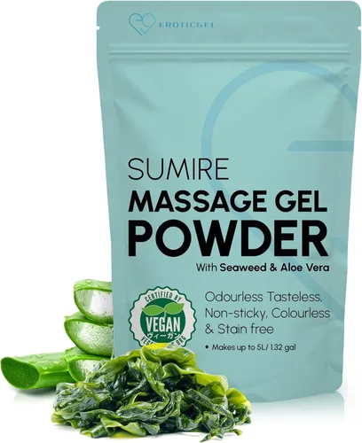 Miniatura 9 de Gel de masaje japonés Nuru en polvo de 1.41 oz Formulado con aloe vera natural y algas marinas Hecho en Japón Sin parabenos y glicerina Sin