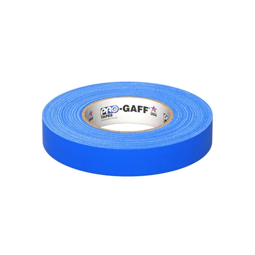 Miniatura 3 de Cinta Pro Gaff Gaffers de 1 pulgada de longitud de 55 yardas de longitud, color azul eléctrico mate. Cinta de alta resistencia de alta calidad