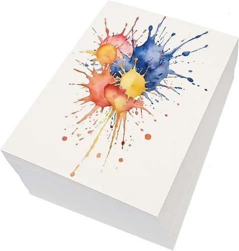 100 hojas de papel de acuarela a granel, 140 lb/300 GSM, papel grueso de color de agua de prensado en frío, almohadilla de acuarela para bocetos,