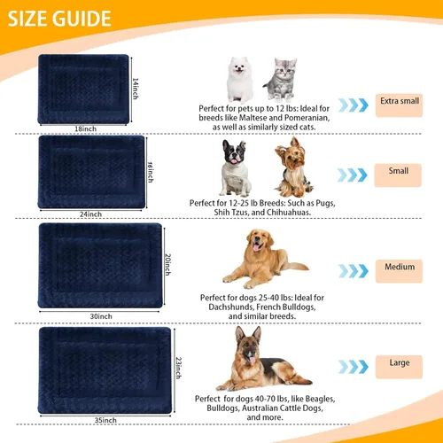 Miniatura 4 de Tapete de Cama para Perro - Tapetes de Cama Reversibles para Jaula de Perro, Suave y Transpirable, Almohadilla para Perrera, Cama de Jaula Duradera