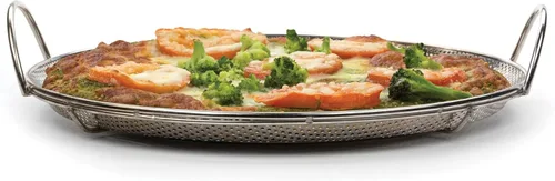 Miniatura 13 de RSVP International Endurance® Rocker Style - Cortador de pizza de acero inoxidable, 14 pulgadas, cortador afilado y versátil, picar y rebanar