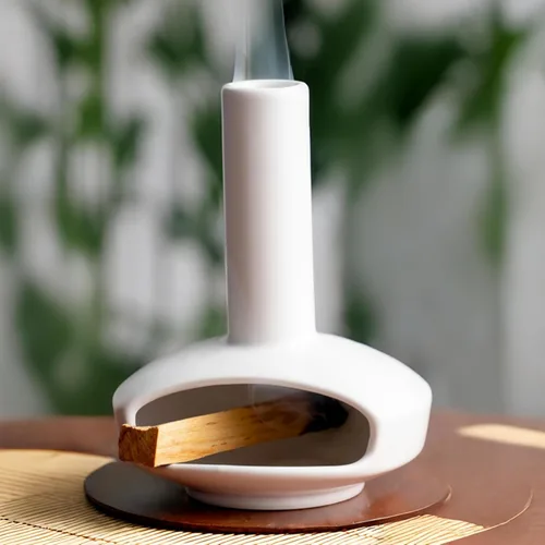 Miniatura 9 de MOUGIGI Soporte de Palo Santo Hecho a Mano y Quemador de Conos de Incienso - Elegante Accesorio para Limpias de Salvia con Capacidad para Rituales