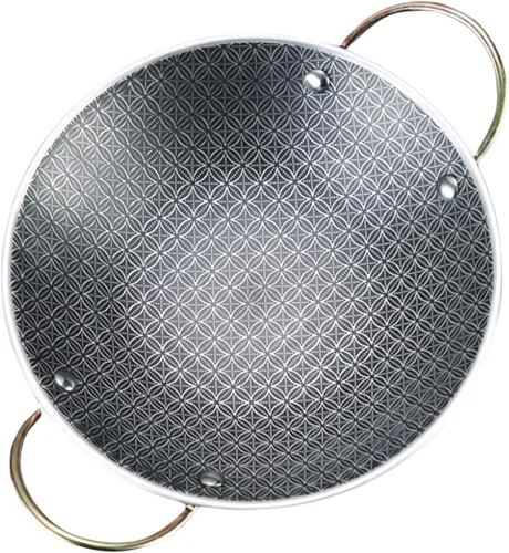 TIDTALEO wok de acero Sartén china Sartén de acero inoxidable olla caliente salteado wok pan paella antiadherente sartén revuelto hexagonal sartén