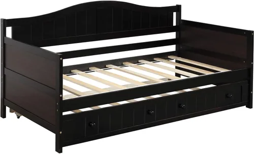 Miniatura 7 de Harper & Bright Designs Sofá cama individual con cama nido, marco de sofá cama individual de madera para dormitorio, habitación de invitados, sala