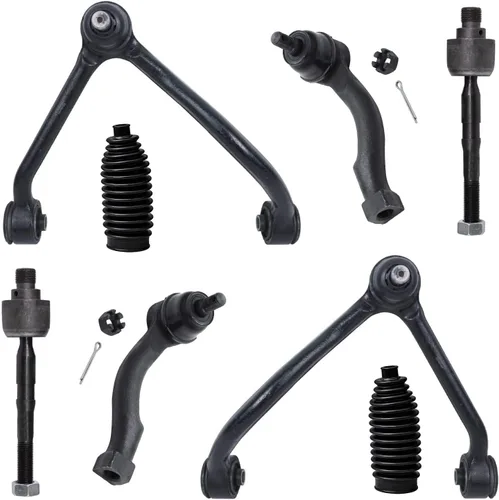 Miniatura 190 de Detroit Axle - Kit de brazos de control de extremo delantero de 8 piezas para Dodge Dakota 00-04, Durango 00-03, 4 brazos de control superior e