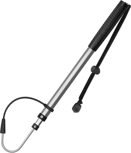 Miniatura 10 de SANLIKE Telescopic Fishing Gaff Aluminum Pole with Nonslip Rubber Handle Stainless Steel M8 Screw Hook Azul