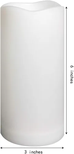 Miniatura 16 de 4 velas LED escalonadas sin flama, de pilas, impermeables, para exteriores, con temporizador, luz nocturna parpadeante de resina plástica, para Cera.