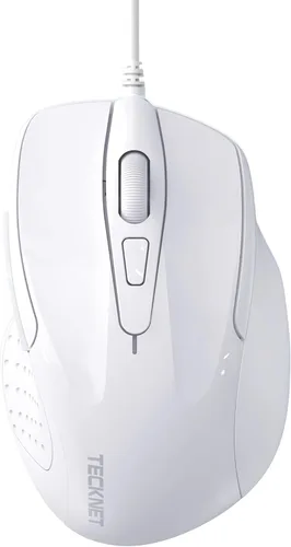 Miniatura 14 de Mouse óptico ergonómico USB alámbrico TeckNet Pro S2 para laptop, 6 botones, 2000DPI Gris