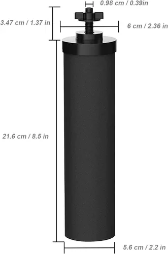 Miniatura 2 de Huining 2 filtros de agua negros - Sistema de filtro de agua por gravedad para el hogar - Compatible con Berkey