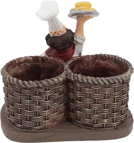 Miniatura 4 de BORDSTRACT Soporte para estatura, juego de salero y pimentero, decoración de botellas, caja de almacenamiento de especias para cocina