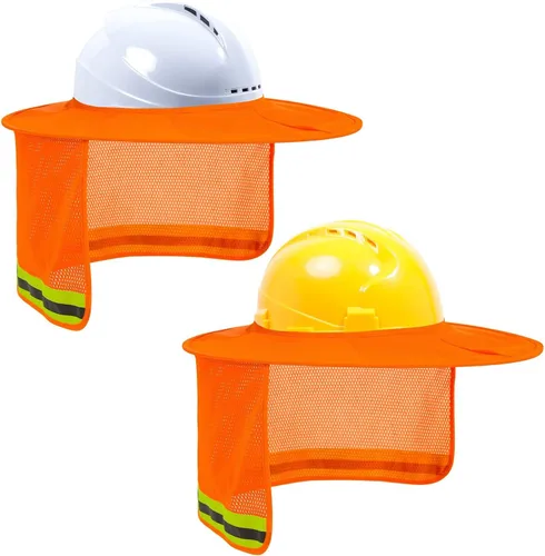Miniatura 22 de TCCFCCT Parasol para sombrero duro, escudo de cuello de ala completa, 2 paquetes, casco duro no incluido