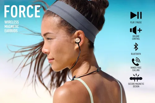 Miniatura 5 de iJoy Auriculares deportivos inalámbricos Bluetooth IPX4 a prueba de sudor con micrófono, auriculares con cancelación de ruido, auriculares