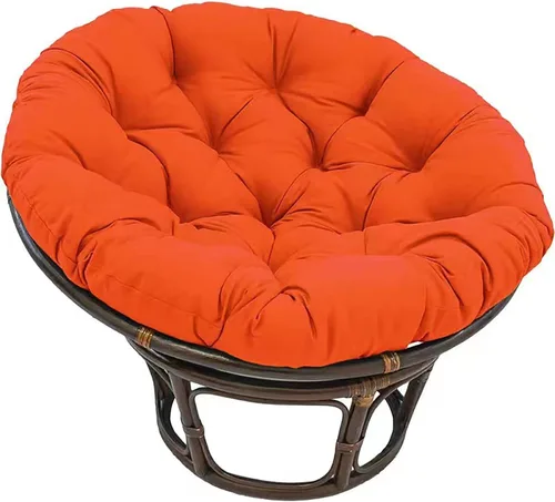 Miniatura 8 de HUHJYUGE Cojín de asiento para cesta colgante de 16 x 16 pulgadas, cojín para silla de columpio suave, cojín redondo para silla de huevo colgante