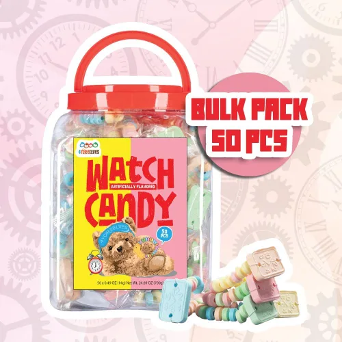 Miniatura 3 de 4YoreElves - 50 relojes de pulsera de caramelos, joyas nostálgicas envueltas individualmente, deliciosos y perfectos para recuerdos de fiesta