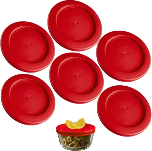 Miniatura 16 de KlareWare Tapas de repuesto para 2 tazas, tapas de plástico sin BPA para Pyrex 7200, Anchor Hocking (paquete de 4, azul) - Contenedores no incluidos