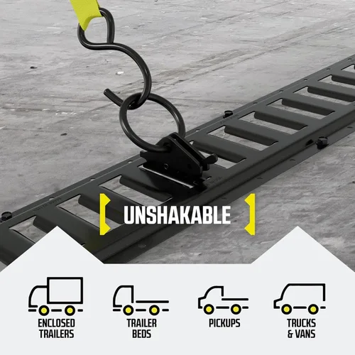 Miniatura 4 de Kit de amarre E-Track! 4 rieles horizontales de 4 pies con recubrimiento en polvo, 8 tapas de extremo, 8 amarres de cuerda, 8 anillos tóricos