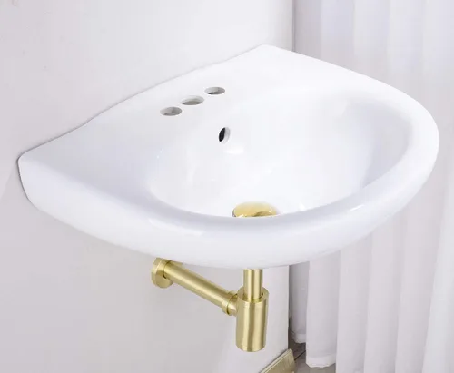 Miniatura 8 de Trampa redonda de latón para botella P, kit de tubo de drenaje de trampa de desechos para lavabo, altura ajustable, acabado dorado cepillado