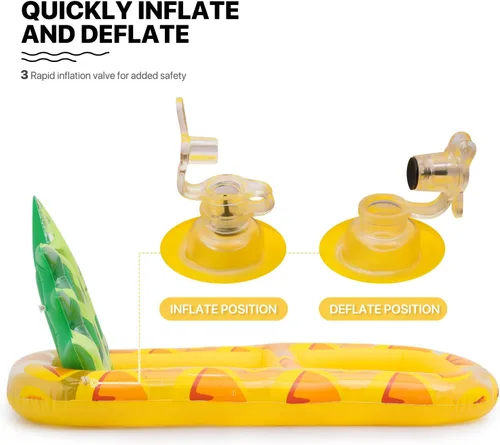 Miniatura 8 de MoNiBloom Flotadores inflables 2 en 1 para piscina para adultos, flotadores gigantes de piscina con portavasos desmontable, tumbona de agua