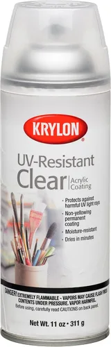 Krylon K01305 Gallery Series Artist y aerosol para revestimientos transparentes, 11 onzas, brillo transparente resistente a los rayos UV