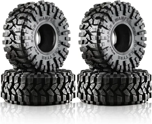 1.9 RC Crawler Neumáticos de 4.724 in con inserto de espuma de goma blanda escala 1/10 neumáticos para Traxxas TRX4 Axial SCX10 SCX10 II RC4WD D90