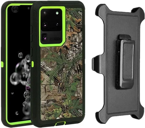 Miniatura 10 de Funda para Galaxy S22 Ultra Defender, diseño de camuflaje, funda híbrida a prueba de golpes, diseño de doble capa, cubierta dura diseñada
