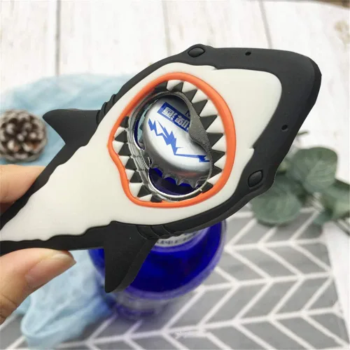 Miniatura 2 de Abrebotellas con forma de tiburón, imán de refrigerador Ocean Series abrebotellas de cerveza, suministros de cocina creativos abrebotellas de regalo.