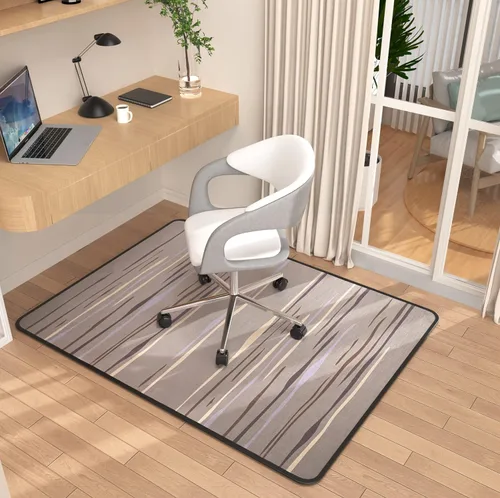 Miniatura 12 de Placoot Tapete para silla de escritorio para suelo de madera dura, superficie de pana de 55 x 35 pulgadas, tapete para silla de oficina para sillas
