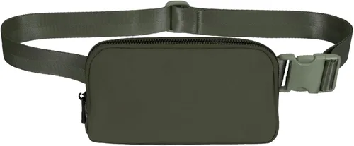 Minicangurera ligera y pequeña, para teléfonos unisex, para viajes, gimnasio, uso diario, cruzado o cintura S - verde oliva