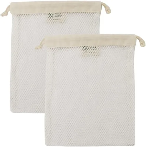 Miniatura 6 de Simple Ecology Bolsa de lavandería de malla de algodón orgánico; bolsas de lavado a máquina para delicadas, lencería y prendas, tamaño XS, paquete