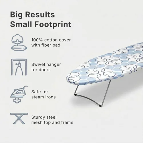 Miniatura 6 de Household Essentials - Tabla de planchar de acero con soporte de hierro