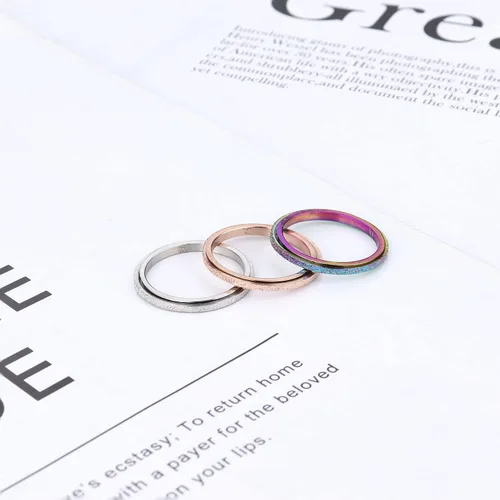 Miniatura 42 de Diamday Anillos antiestrés para mujeres y hombres – Anillo giratorio de acero inoxidable de 2/4 para aliviar la ansiedad y el estrés, con purpurina