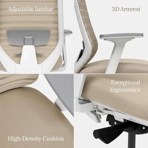 Miniatura 6 de Silla ergonómica Branch - Una silla de escritorio versátil con soporte lumbar ajustable, respaldo de malla transpirable y ruedas suaves - Grafito